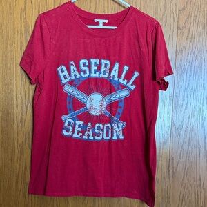 Red Baseball Season T-Shirt
